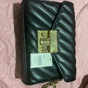 MICHAEL KORS BLACK LEATHER CROSSBODY SMALL NEW PURSE